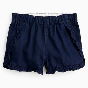 Crewcuts Girls' Chino Ruffle Pull-on Shorts Navy 6